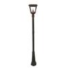 GAMASONIC 93" Black Victorian Solar Lamp, with Post