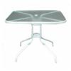 36" x 36" Steel Square White Dining Table