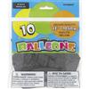 UNIQUE PARTY FAVORS 10 Pack 12" Jet Black Party Balloons