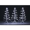 CARILLON 3 Piece Set Mini Clear Lights Spiral Tree Pathway Markers