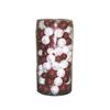 8" Red and White Christmas Ball Decor