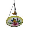 Hanging Butterfly Glass Top Birdbath