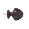 LEVOLOR 6' 1" Mahogany Button Curtain Rod Set