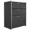 16" 3 Drawer Pewter Storage Cabinet, with Drawer