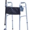 1med Rolling Walker with Accessory Kit and 1med Offset Grip Cane (Black)