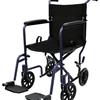 1med Aluminum Transport Chair (Dark Blue)