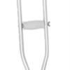 1med Grey aluminum Push Button Crutches (Junior Size)