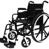 1med 18" Aluminum Wheelchair with 1med Padded Elevated Leg Rests