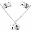 Sterling Silver "Whimzy" pendant and earring "Snail" set with Amethyst cz stones