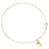 10k Yellow Gold 9-10" Anklet with Dolphin