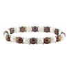 Miadora 6-7 mm FW Brown and White Pearl Elastic Bracelet, 7 inches in length