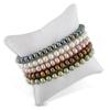 Miadora 6-7 mm FW Black, White, Pink, Brown and Pistachio Pearl Bracelet, Set of 5