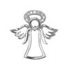 Sterling Silver Angel Charm with Cubic Zirconia