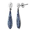 Sterling silver luminesse tanzanite crystal earrings