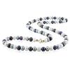 Miadora 17" Necklace 4-5 mm Freshwater Black, White and Grey Necklace in 10 K Yellow Gold