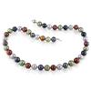 Miadora 9-10 mm Multi Coloured Freshwater Pearl Necklace with Sterling Silver Pressure Ball Clasp...