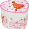 Musical heart shape jewellery box with ballerina design