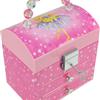 Fairy designed musical jewellery box with beaded handle