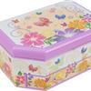 Musical plastic jewellery box with automatic drawer