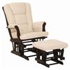 Stork Craft Tuscany Glider/Ottoman-Espresso/Beige