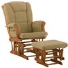 Stork Craft Tuscany Glider/Ottoman-Oak/Sage