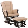 Stork Craft Tuscany Glider/Ottoman-Black/Beige