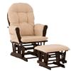 Stork Craft Custom Lily Glider/Ottoman-Espresso/Beige