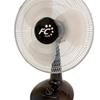 Fusion 16" black oscillating table fan