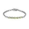 Sterling Silver Genuine Peridot Bracelet