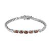 Sterling Silver Genuine Garnet Bracelet