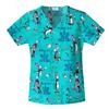 Spring Print Scrub Top