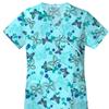 Spring Print Scrub Top