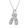 Sterling Silver Cubic Zirconia Ballet Slipper Pendant