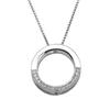 Sterling Silver Diamond Accent Circle Pendant