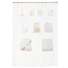 Mesh Pockets PEVA shower curtain