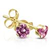 10 K Yellow Gold Pink Cubic Zirconia Earrings