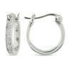 Miadora 2/5 ct White Cubic Zirconia Huggie Earrings in Silver