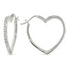 Miadora 4/5 ct White Cubic Zirconia Heart Shape Earrings in Silver