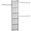 FlexHOME Closet Organizer Tower + Rods - White