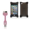 Bone 30 Pin Connector and Touch 4 Bubble Case with Screen Protector Bundle