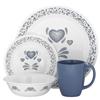 Corelle ® Livingware™ Blue Hearts 16pc Dinnerware Set