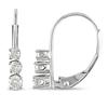 Miadora 1/4 CT TDW Diamond Lever Back Earrings in 14 K White Gold (G-H, I2-I3)