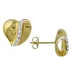 Miadora 10 K Yellow Gold 0.03 ctw Diamond Heart Earrings