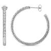 Miadora 1/4 CT TDW Diamond Hoop Earrings in Sterling Silver (G-H, I3)