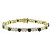 Miadora Sapphire and Diamond Accent Gold-Plated Sterling Silver Bracelet - 7 1/4"