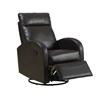 Monarch Dark Brown Bonded Leather Swivel Rocker Recliner