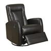 Monarch Dark Brown Bonded Leather Swivel Rocker Recliner