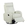 Monarch Ivory Bonded Leather Swivel Rocker Recliner