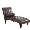 Monarch Dark Brown Leather-Look Chaise Lounger