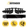 DEFENDER® CONNECTED 8CH H.264 500GB Smart Security DVR with 8 x 480TVL 75ft Night Visio...